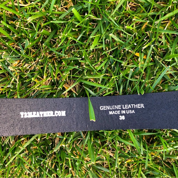 Womens/Mens Leather Belt by y2leather 36” gray NWOT Never Worn - Picture 3 of 3